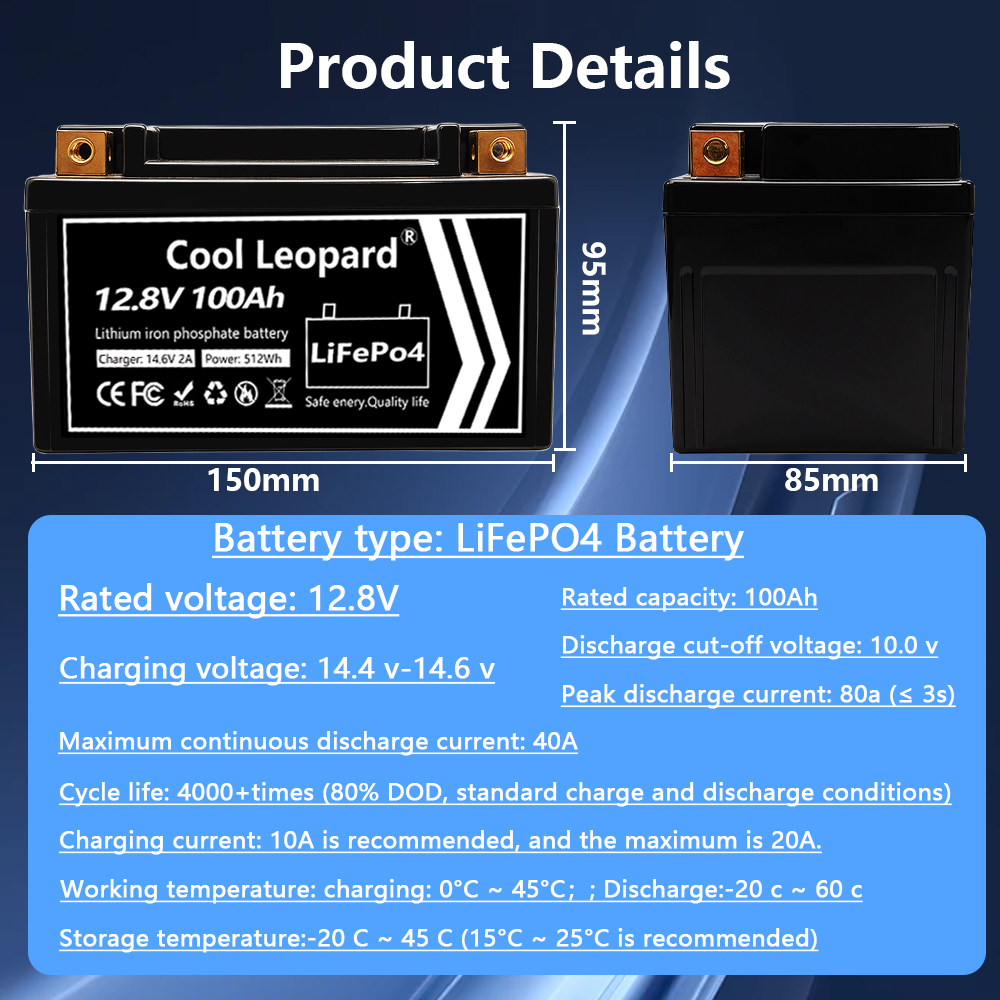 Lightweight 12V 100Ah LiFePO4  - Fish Finder Charger recension och pris