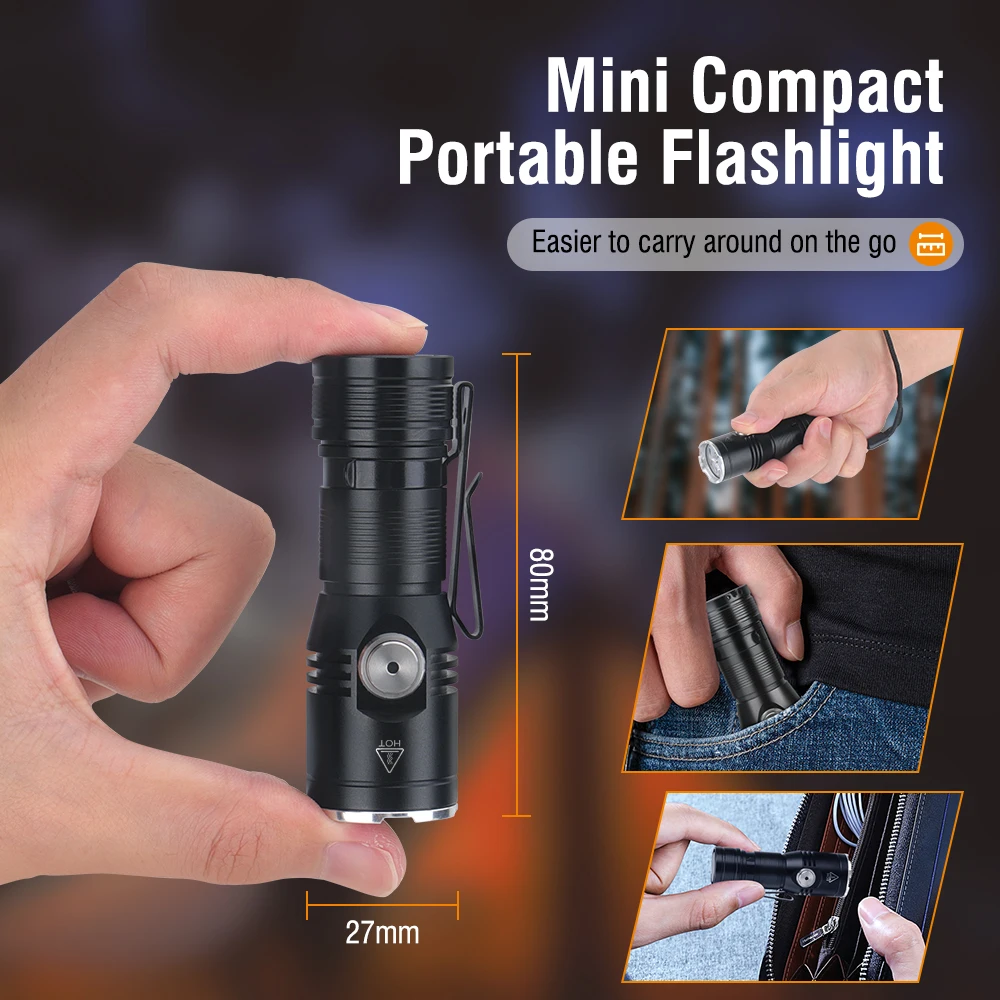BORUiT ET15 EDC Flashlight Ult - Fish Finder Battery recension och pris