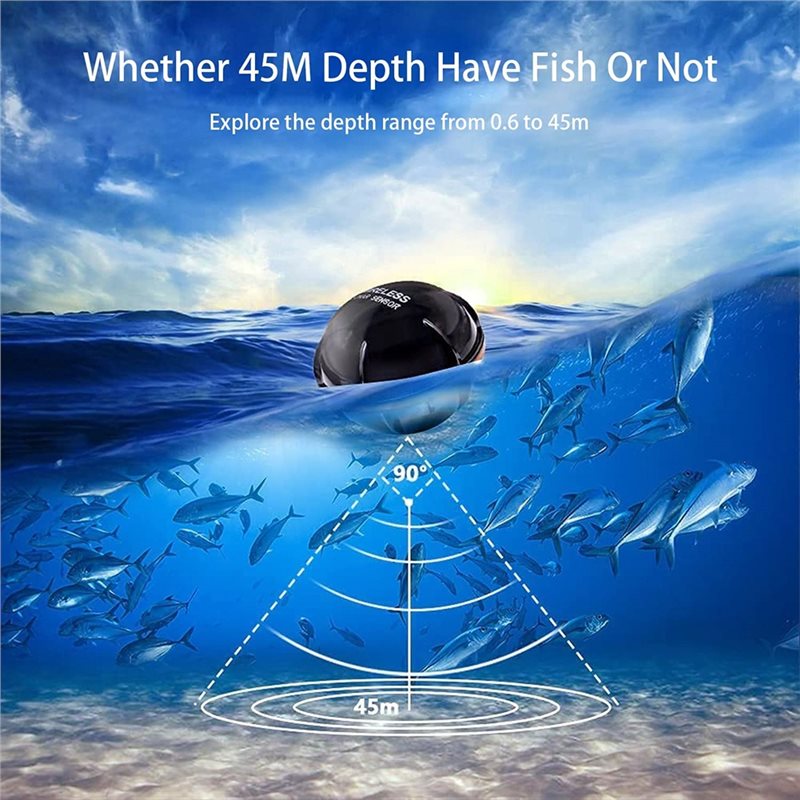 Wireless Sonar Fish Finder, Po - Fishing Depth Finder recension och pris