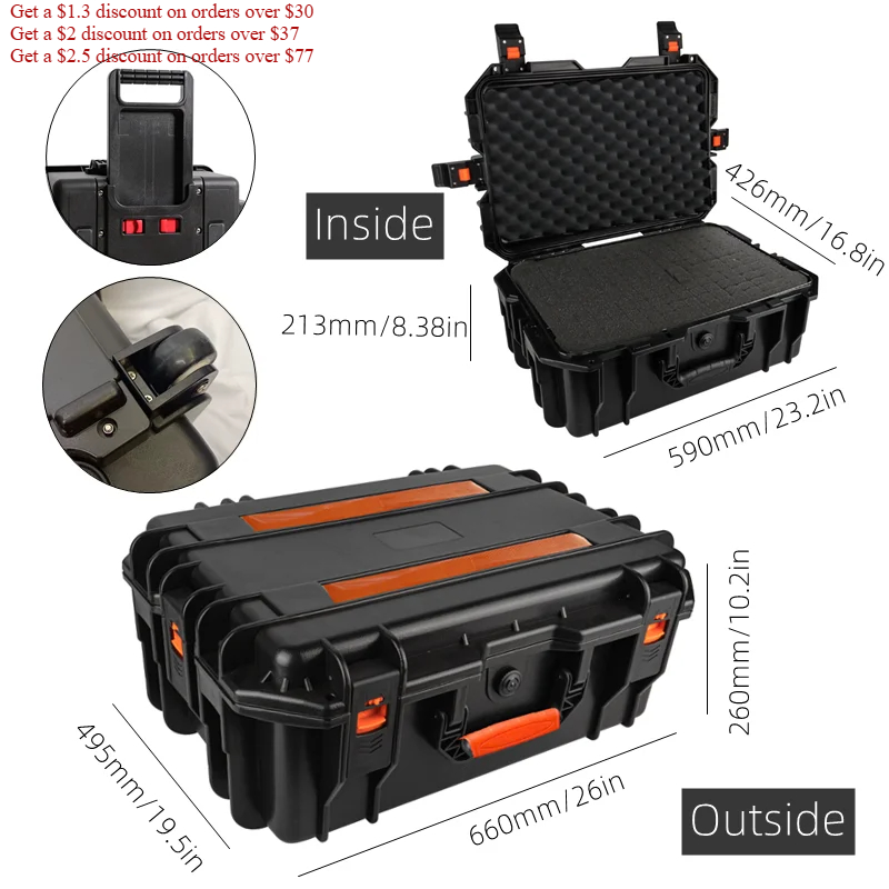 Large Capacity Tool box with w - Fish Finder Case recension och pris