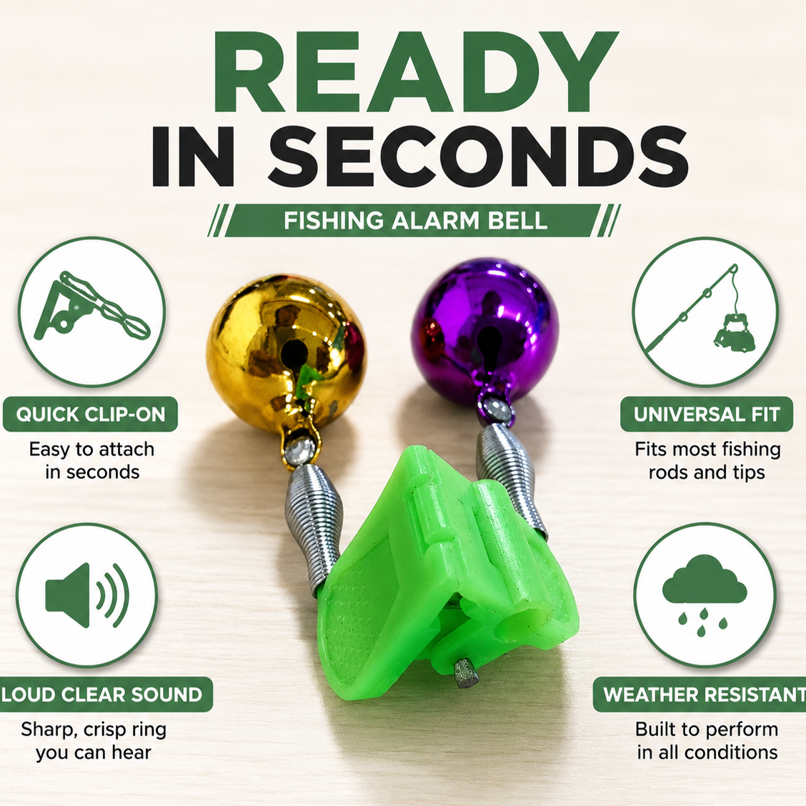 Fishing Bite Alarm Bell Metal  - Bite Indicator recension och pris