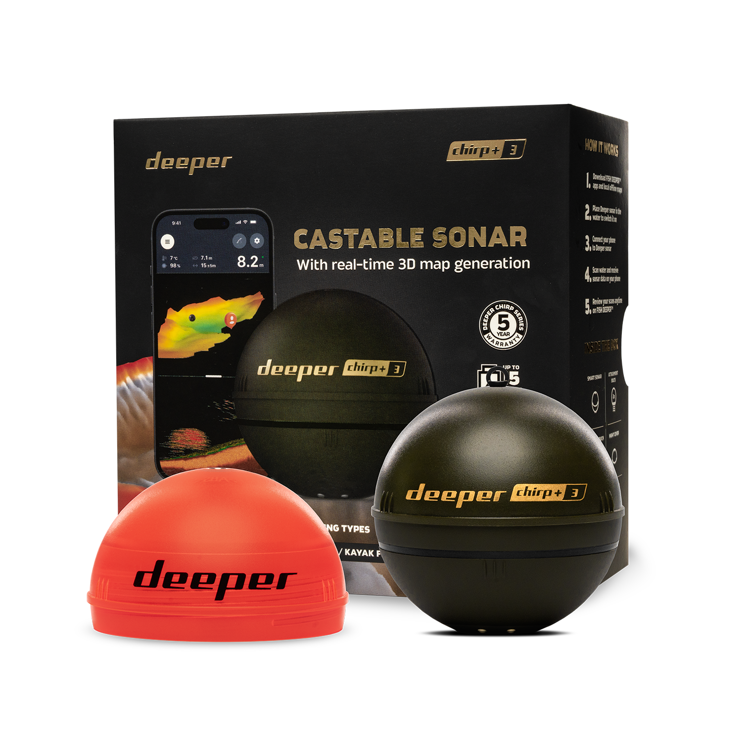 Deeper Smart Sonar Chirp+3 Fis - Fish Finder Gps recension och pris