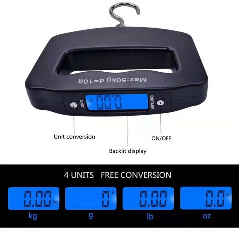 50kg Digital Fishing Scale Han - Fish Finder Battery recension och pris