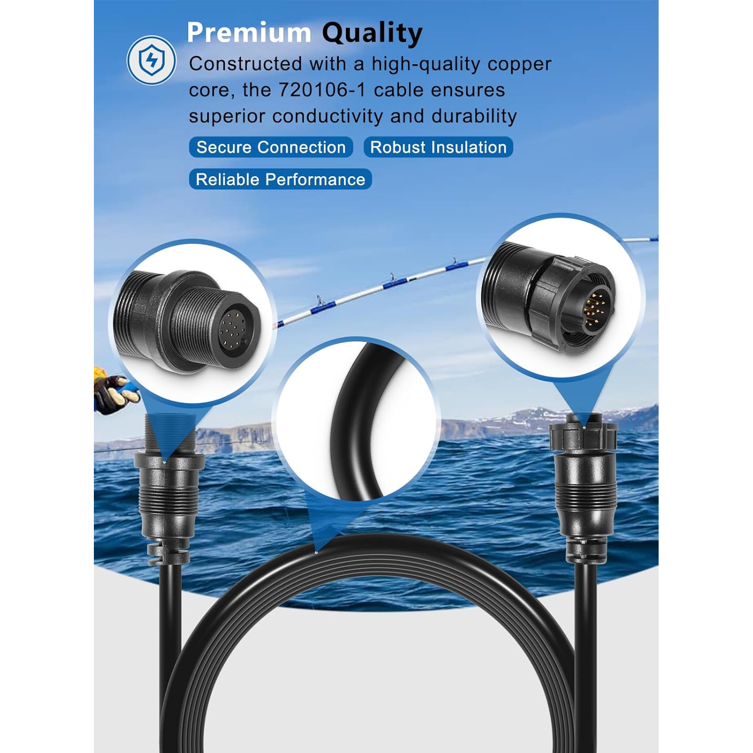Transducer Extension Cable 10F - Fish Finder Cable recension och pris