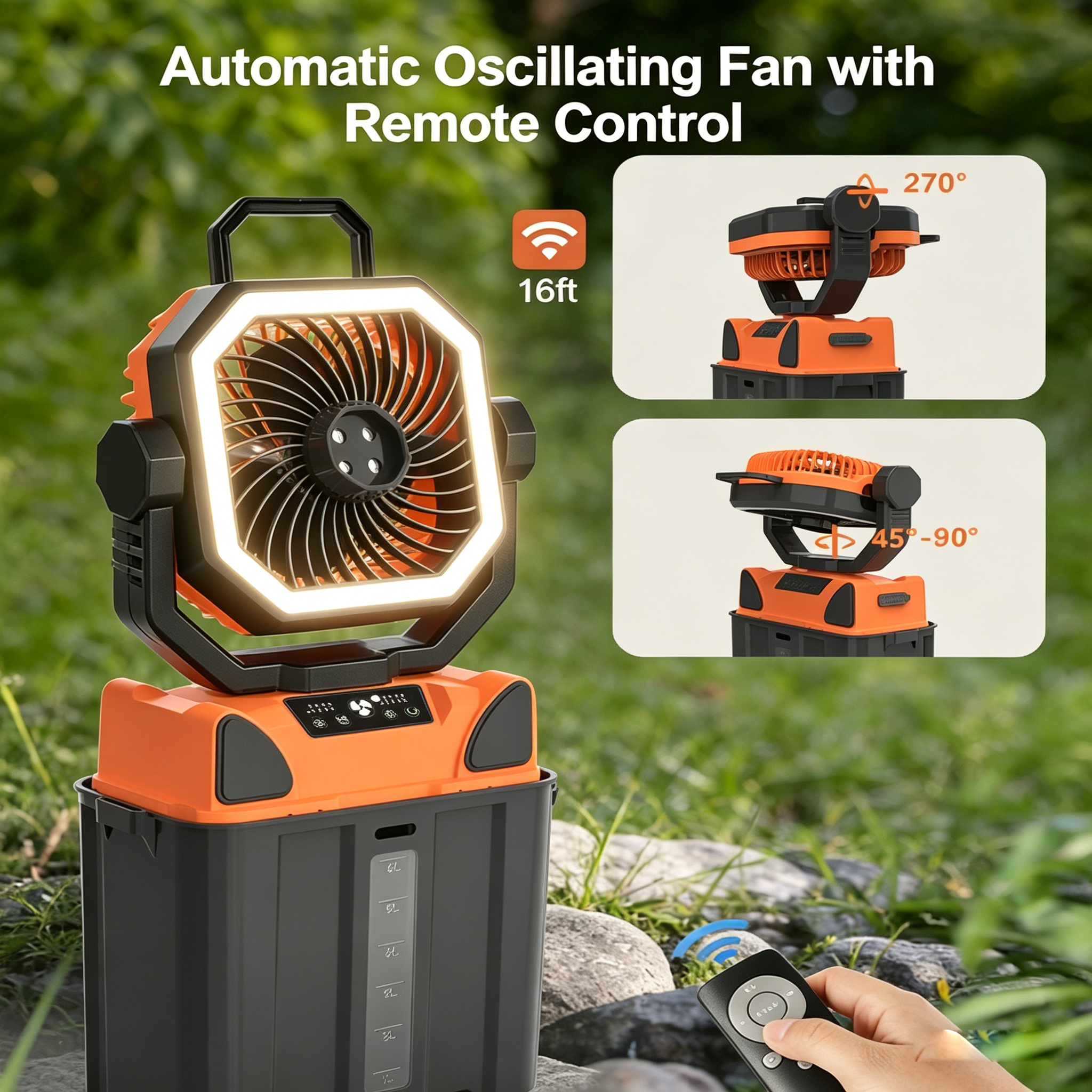 30000mAh Spray Camping Fan wit - Fish Finder Battery recension och pris