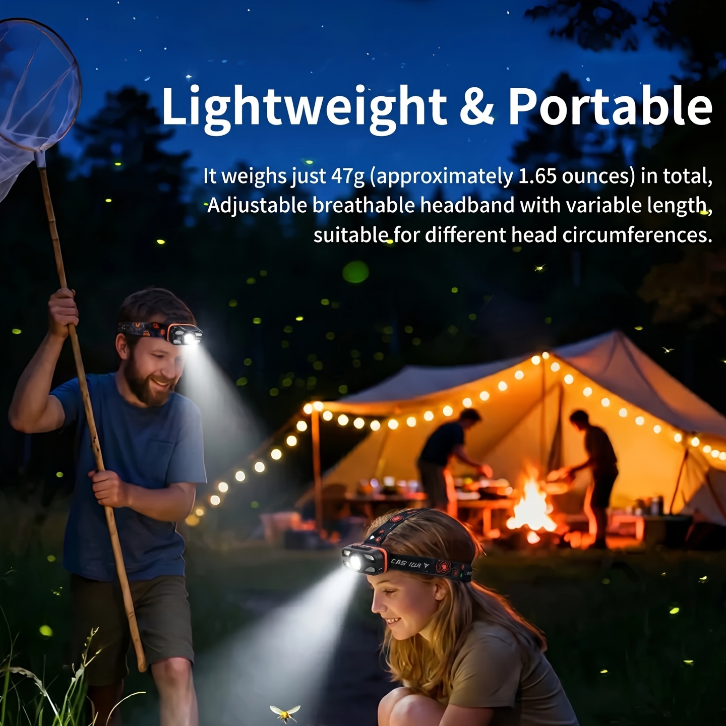 USB Rechargeable LED Headlamp  - Fish Finder Battery recension och pris