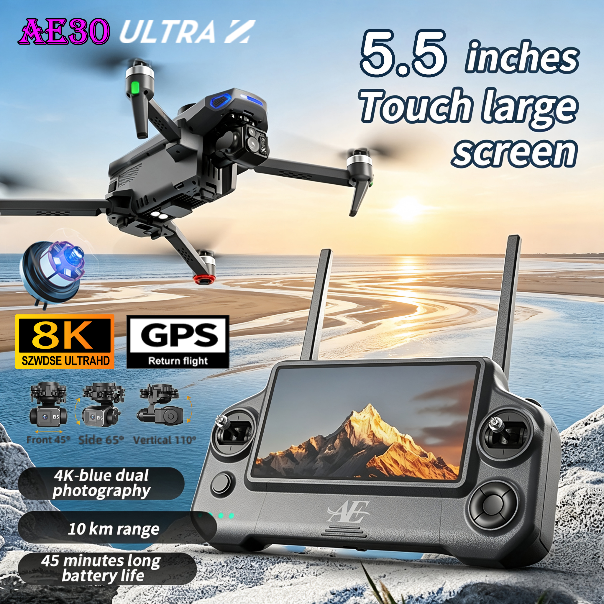 NEW AE30 Ultra GPS Drone 4K Pr - Fishing Camera recension och pris